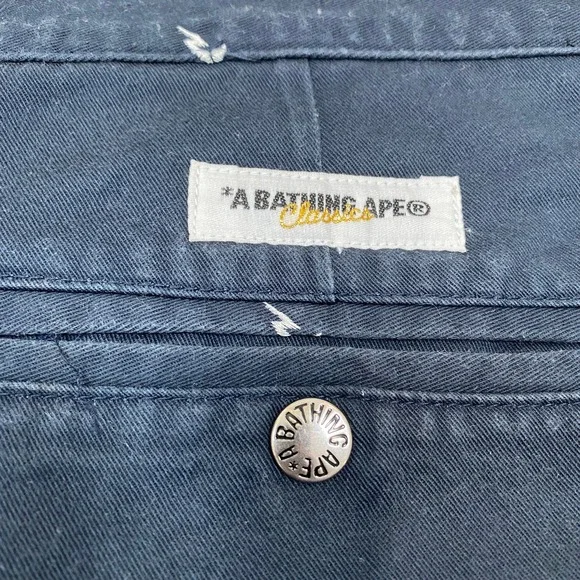 Rare A Bathing Ape BAPE STA Logo Chino Pants Men's 33x30